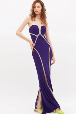 Abito a sirena viola