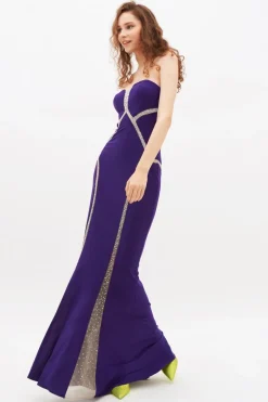 Abito a sirena viola
