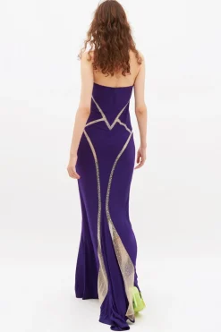 Abito a sirena viola