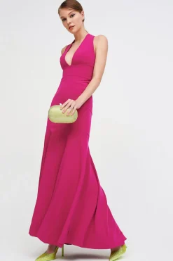 Abito aderente fucsia