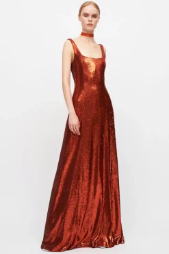 Abito aderente in paillettes