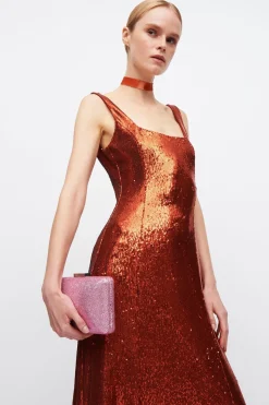 Abito aderente in paillettes