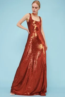 Abito aderente in paillettes