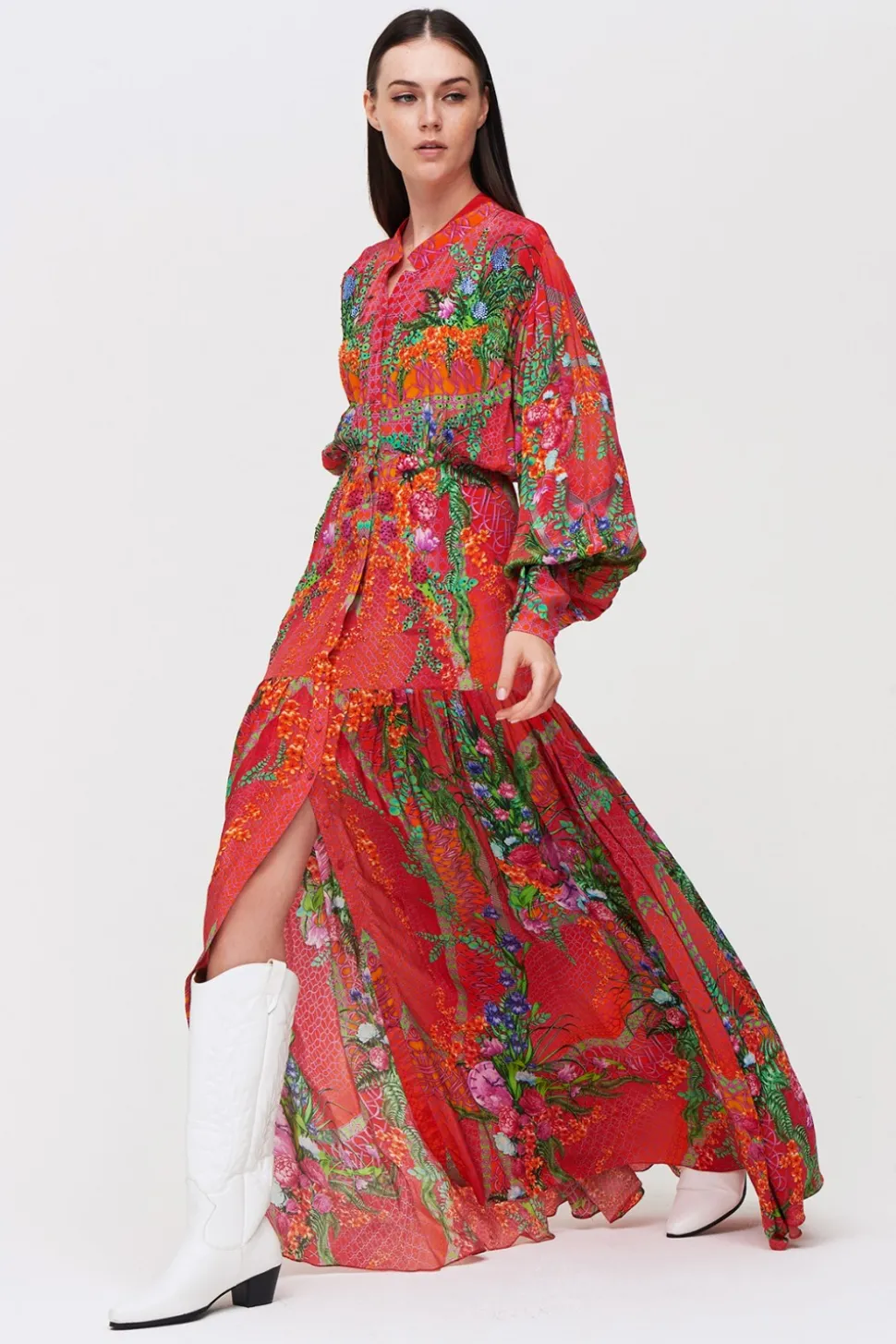 Abito Alice Garden Rosso