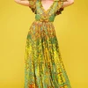 Abito Baroque Garden Giallo
