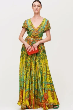 Abito Baroque Garden Giallo