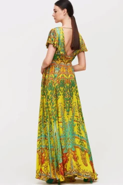 Abito Baroque Garden Giallo