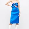 Abito bustier con fiocchi