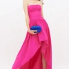 Abito bustier fucsia