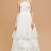 Abito bustier pizzo