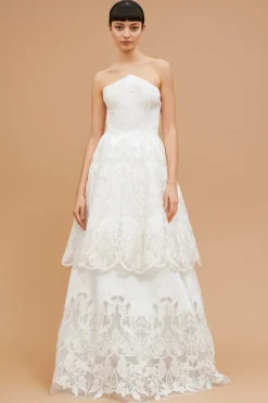 Abito bustier pizzo