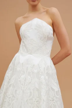 Abito bustier pizzo