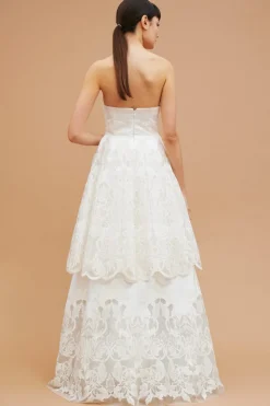Abito bustier pizzo