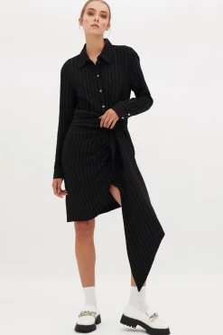 Abito camicia gessato