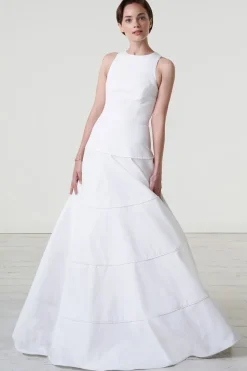 Abito con decori in pizzo plumetis