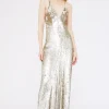 Abito con paillettes argento