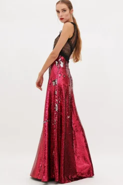Abito con paillettes cangianti