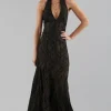 Abito con pizzo broccato oro