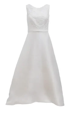Abito con pizzo e fiocco