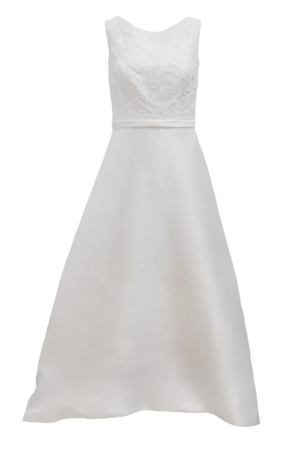 Abito con pizzo e fiocco