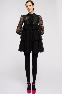 Abito corto con paillettes