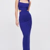 Abito cutout blu