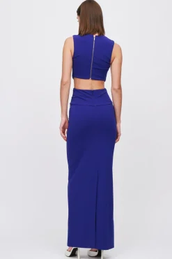 Abito cutout blu