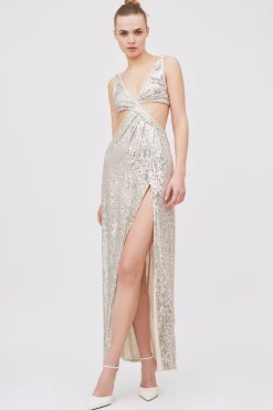 Abito cutout paillettes