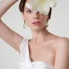 Abito da sposa asimmetrico drappeggiato
