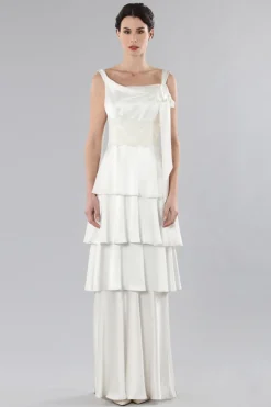 Abito da sposa con balze