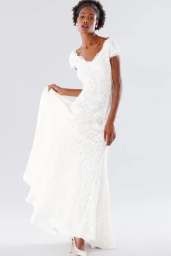 Abito da sposa scivolato in pizzo