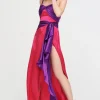 Abito fucsia lungo