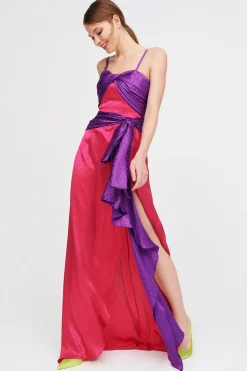 Abito fucsia lungo