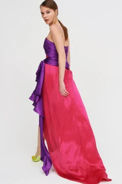 Abito fucsia lungo