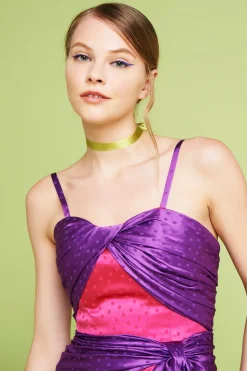 Abito fucsia lungo