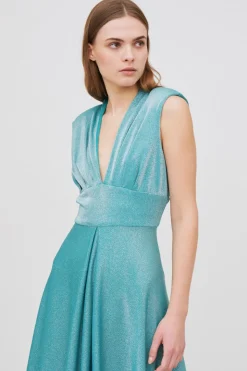 Abito glitter azzurro