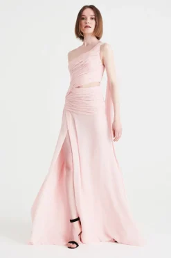 Abito in chiffon rosa