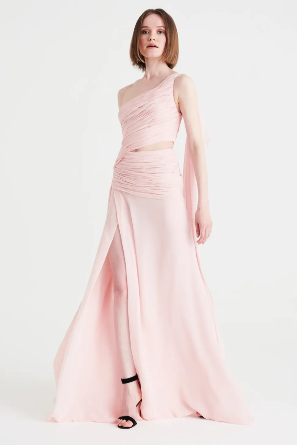 Abito in chiffon rosa
