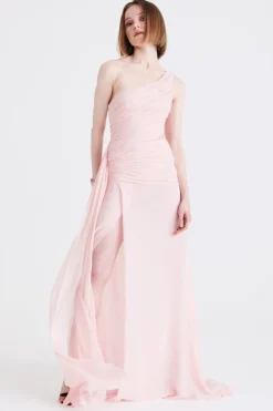 Abito in chiffon rosa