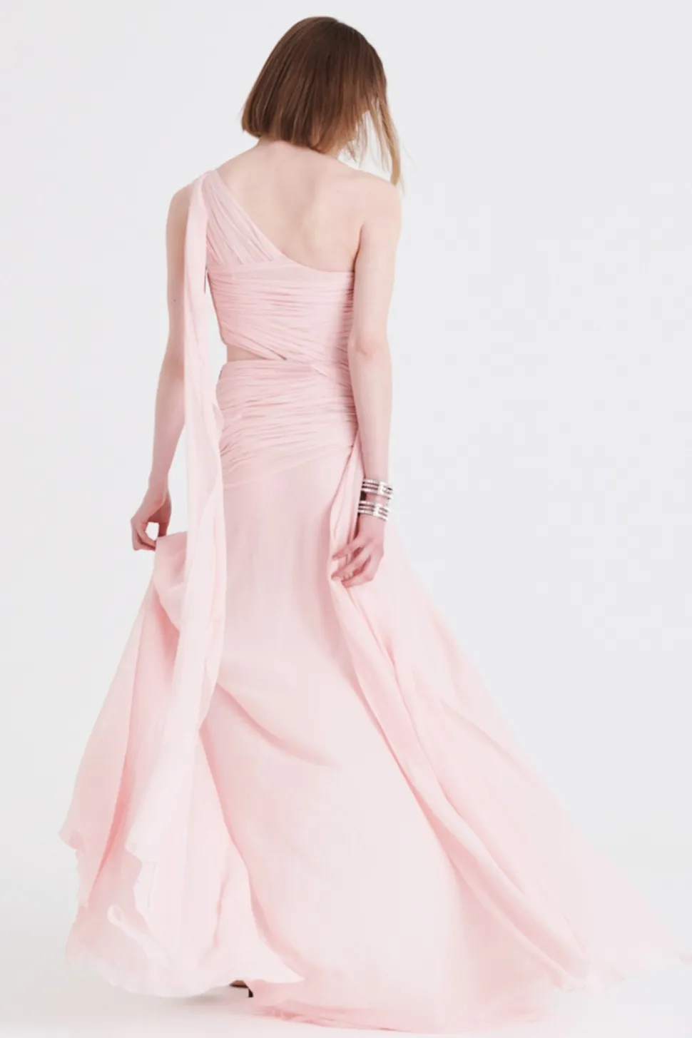 Abito in chiffon rosa