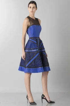 Abito in crepe di seta con zip