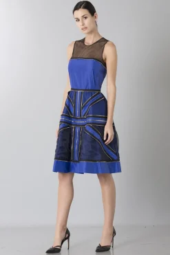 Abito in crepe di seta con zip