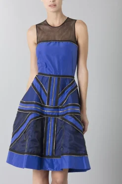 Abito in crepe di seta con zip