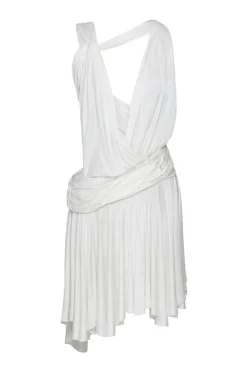 Abito in jersey satin ruche