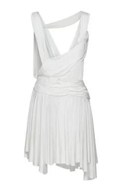 Abito in jersey satin ruche