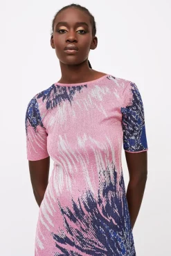 Abito in maglia stampato