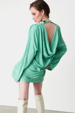 Abito in paillettes drappeggiato