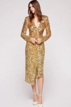 Abito in paillettes oro degradé
