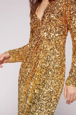 Abito in paillettes oro degradé