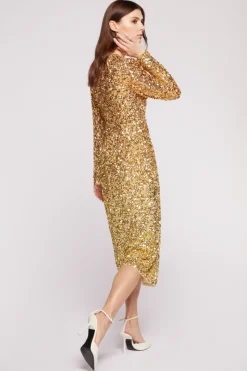 Abito in paillettes oro degradé
